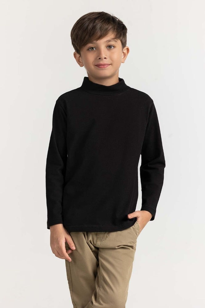 Toddler Boy Black Basic Tee TB-TS-WS23-003