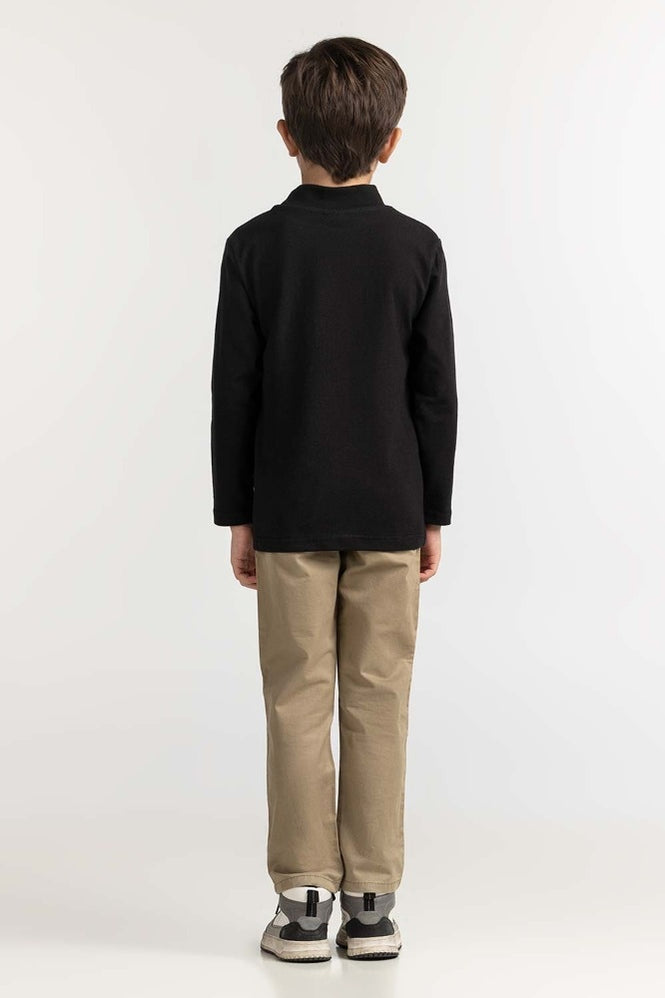 Toddler Boy Black Basic Tee TB-TS-WS23-003