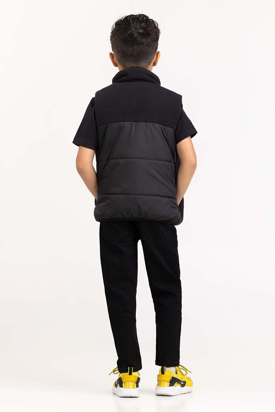 Toddler Boy Black Woven Jacket 224-310-041