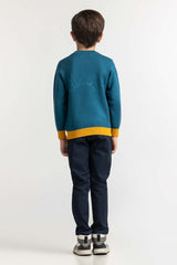 Toddler Boy Blue Basic Sweater TB-SWT-WS23-017