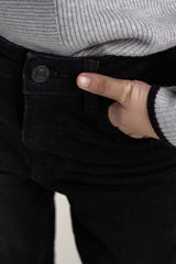 Toddler Boy Charcoal Jeans With An Adjustable Inner Waistband 224-321-009