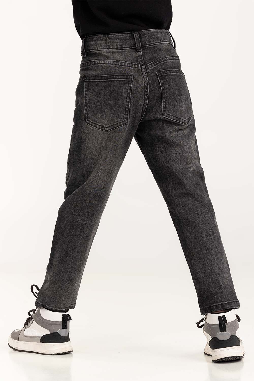 Toddler Boy Dark Grey Five Pocket Jeans 224-321-010