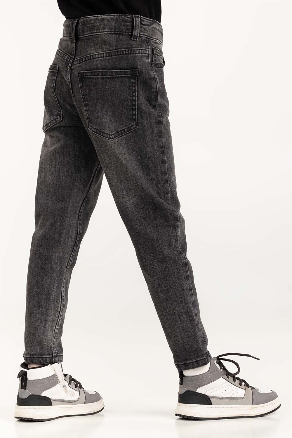 Toddler Boy Dark Grey Five Pocket Jeans 224-321-010