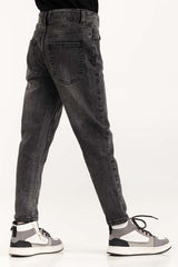 Toddler Boy Dark Grey Five Pocket Jeans 224-321-010