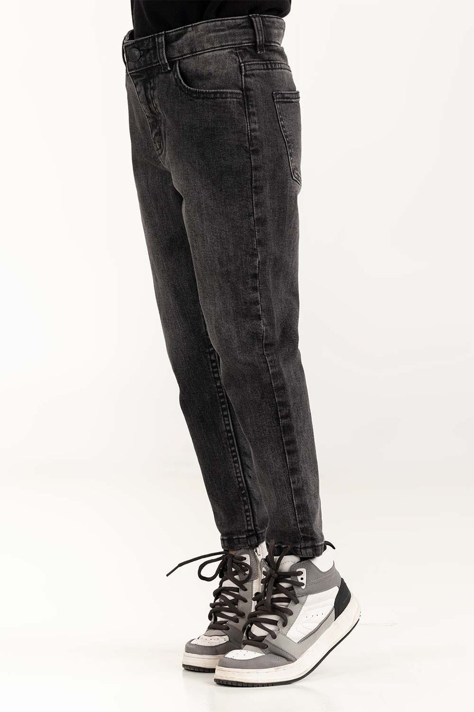 Toddler Boy Dark Grey Five Pocket Jeans 224-321-010