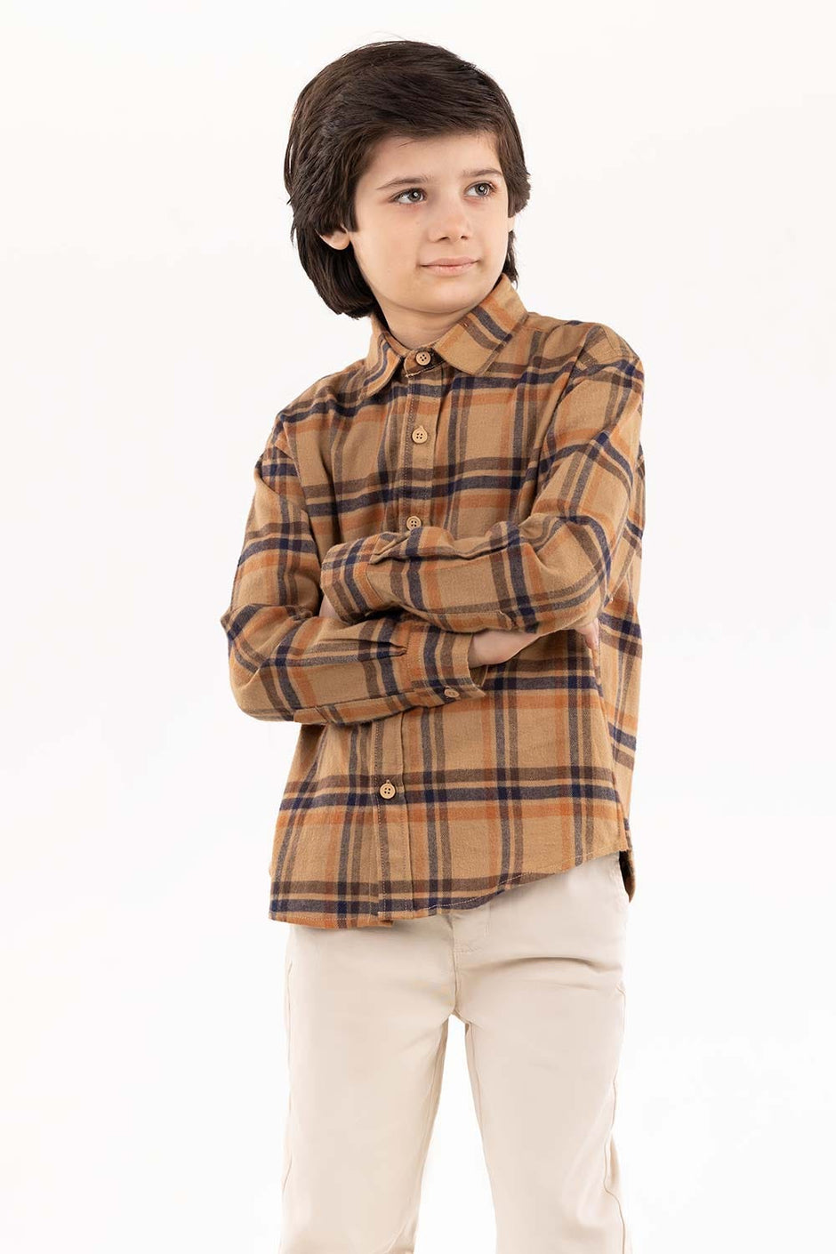 Toddler Boy Khaki Casual Shirt 224 -317-009