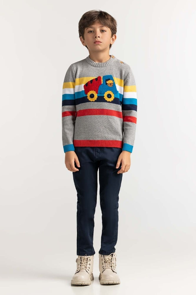 Toddler Boy Multi Basic Sweater TB-SWT-WS23-033