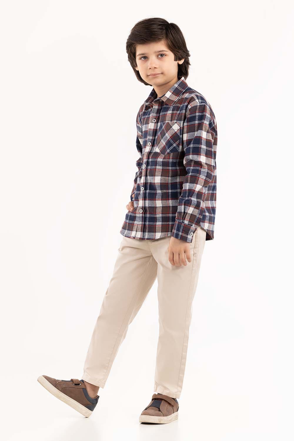 Toddler Boy Navy Casual Shirt 224-317-013