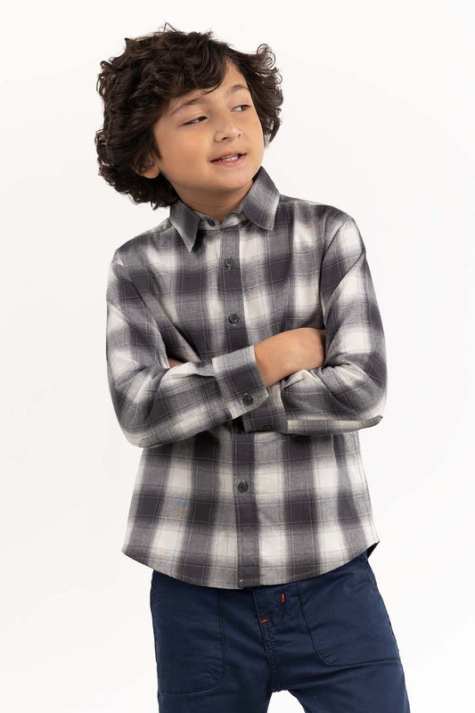 Toddler Boy Black And White Casual Shirt 224-317-005