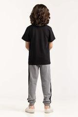 Toddler Boy Black T-Shirt 231-513-001 A