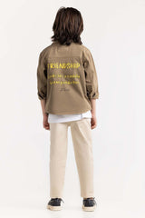 Toddler Boy Khaki Casual Shirt 224-517-002