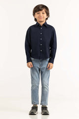 Toddler Boy Navy Casual Shirt 231-517-015