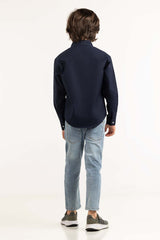 Toddler Boy Navy Casual Shirt 231-517-015