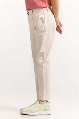 Toddler Boy Off-White Trouser 224-520-301