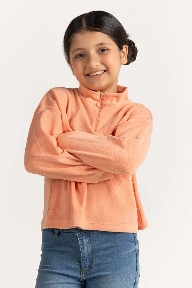 Toddler Girl Basic Knitted Sweatshirt 224-412-006
