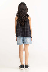 Toddler Girl Black Blouse 231-617-024