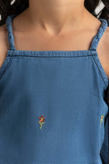 Toddler Girl Blue Basic Blouse 231-616-215T