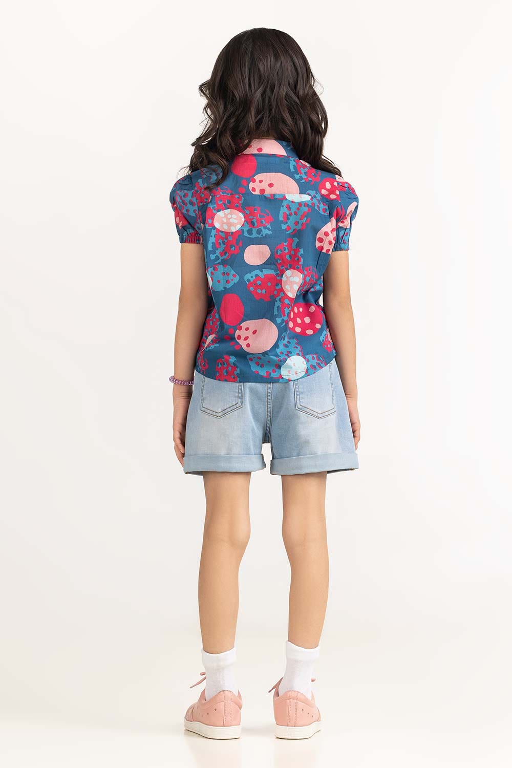 Toddler Girl Blue Shirt 231-617-204