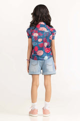 Toddler Girl Blue Shirt 231-617-204