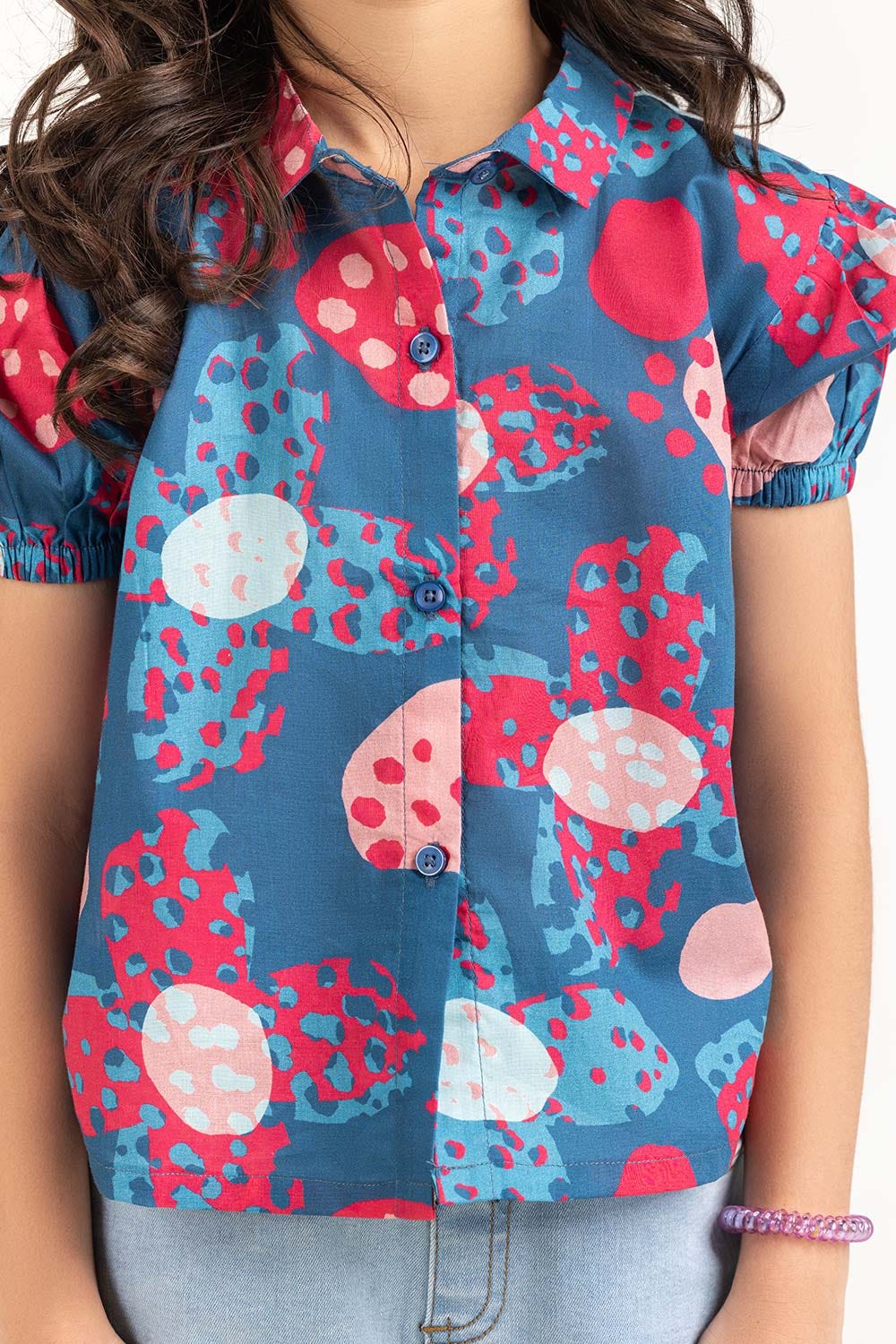 Toddler Girl Blue Shirt 231-617-204