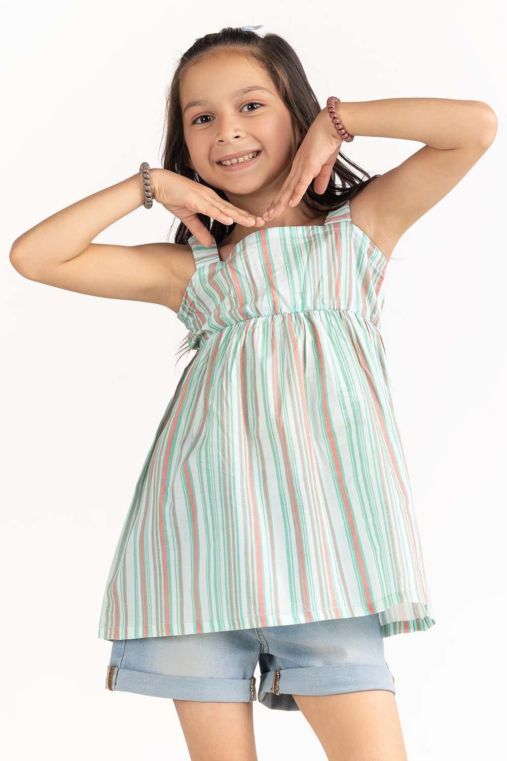 Toddler Girl Green Blouse 231-616-205