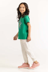Toddler Girl Green T-Shirt 231-614-003