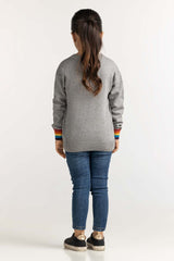 Toddler Girl Grey Basic Sweater TG-SWT-WS23-003