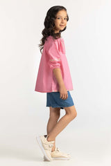 Toddler Girl Magenta Basic Blouse 231-617-029
