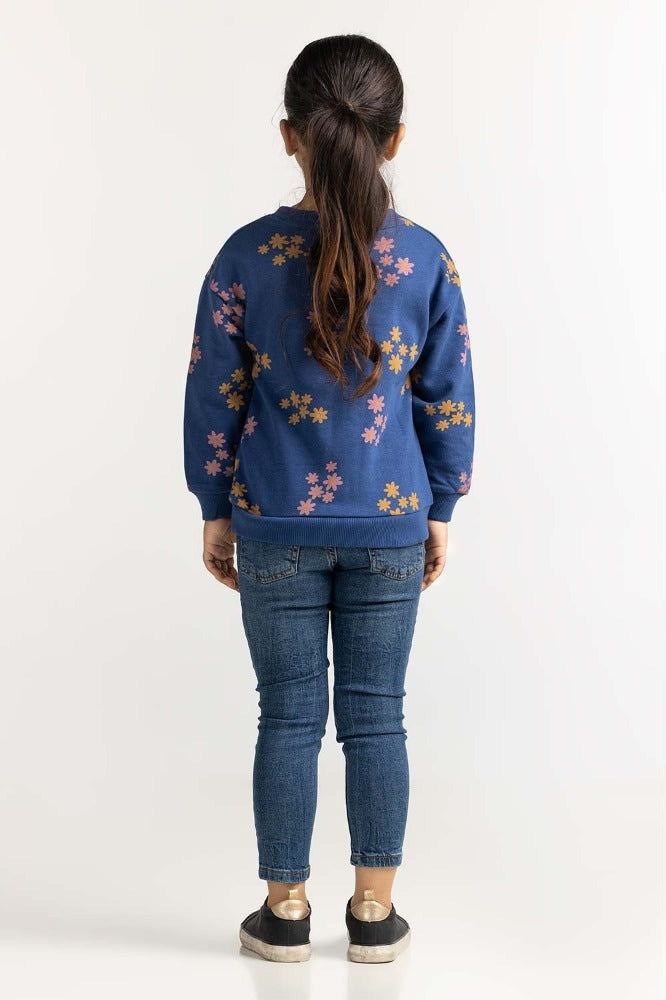 Toddler Girl Navy Basic Sweatshirt TG- SWS-WS23-004
