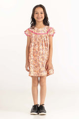 Toddler Girl Peach Dress 231-614-206