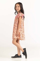 Toddler Girl Peach Dress 231-614-206