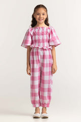Toddler Girl Pink Basic Jump Suit TG-JPS-SS24-007