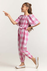 Toddler Girl Pink Basic Jump Suit TG-JPS-SS24-007