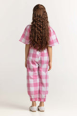 Toddler Girl Pink Basic Jump Suit TG-JPS-SS24-007