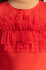 Toddler Girl Red Printed Tee TG-TS-SS24-004