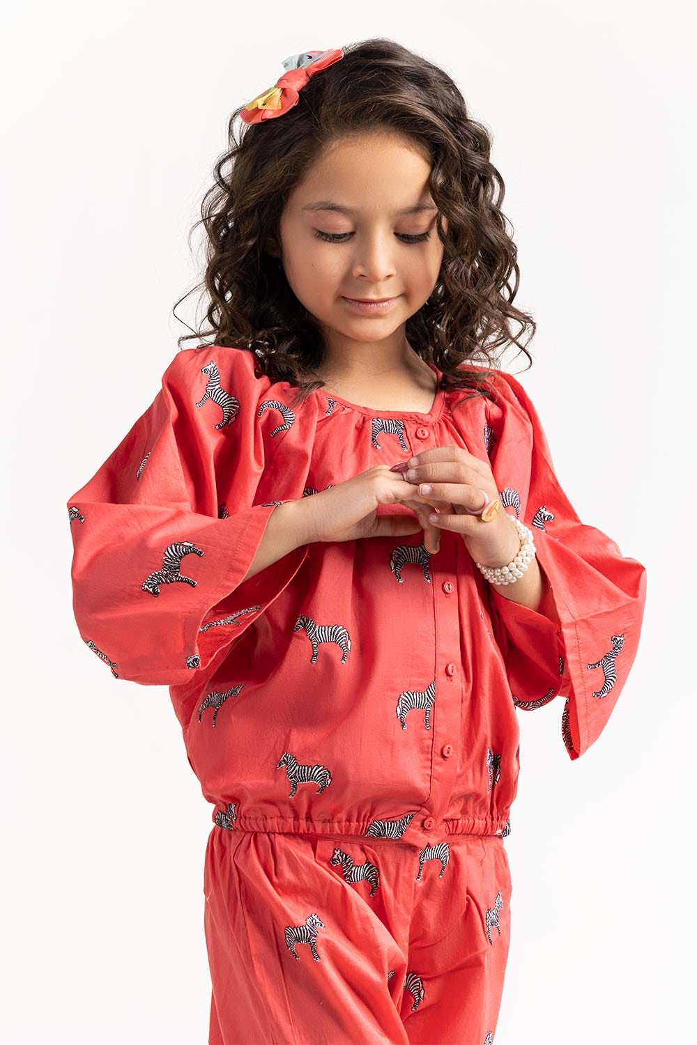 Toddler Girl Red Shirt TGWS-2210032 A