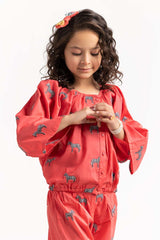 Toddler Girl Red Shirt TGWS-2210032 A