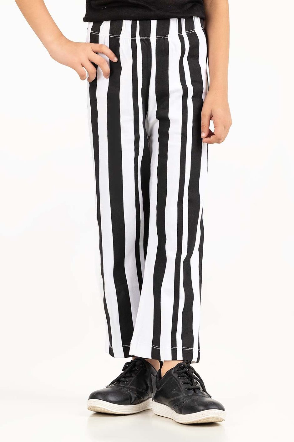Toddler Girl White And Black Trouser 231-620-025