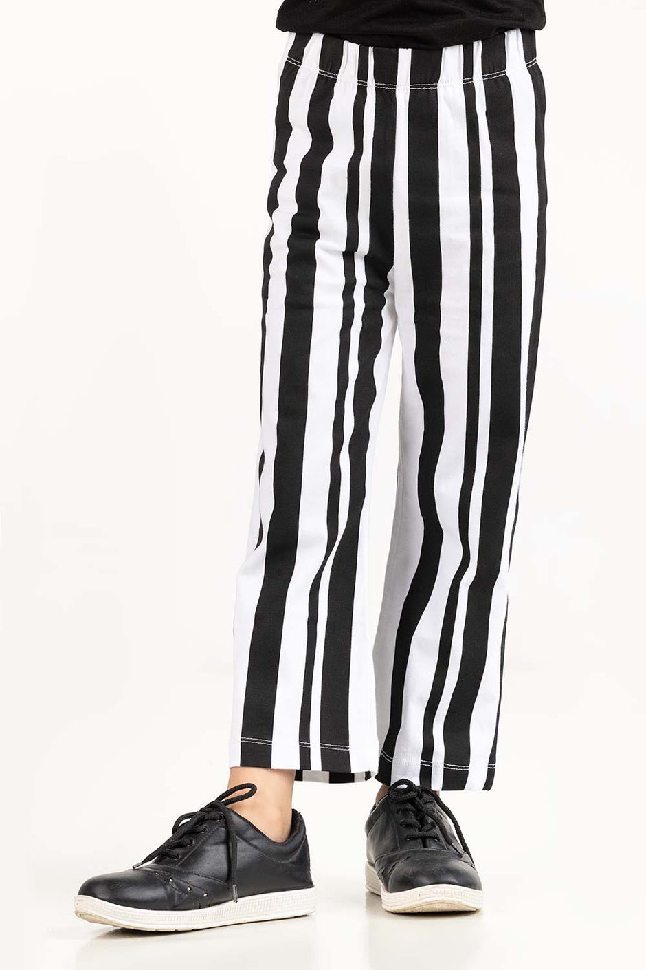 Toddler Girl White And Black Trouser 231-620-025