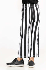 Toddler Girl White And Black Trouser 231-620-025