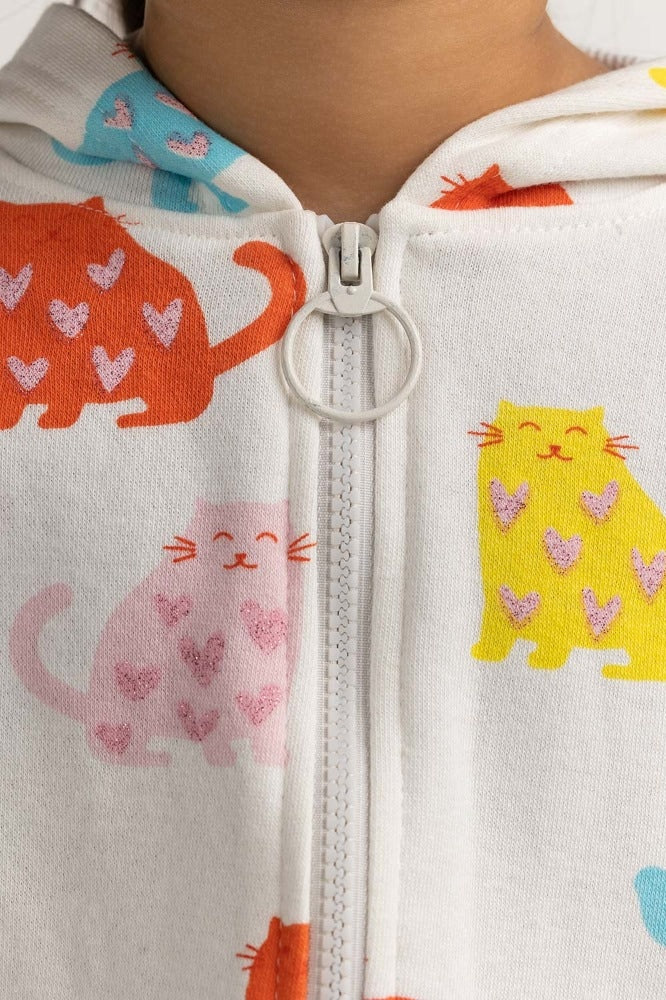 Toddler Girl White Basic Sweatshirt TG- SWS-WS23-002