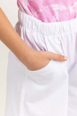 Toddler Girl White Short 231-619-005