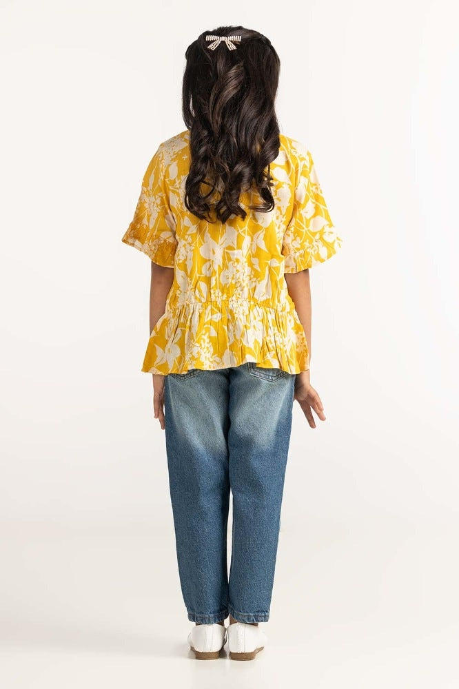 Toddler Girl Yellow Blouse TG-BLS-SS24-313