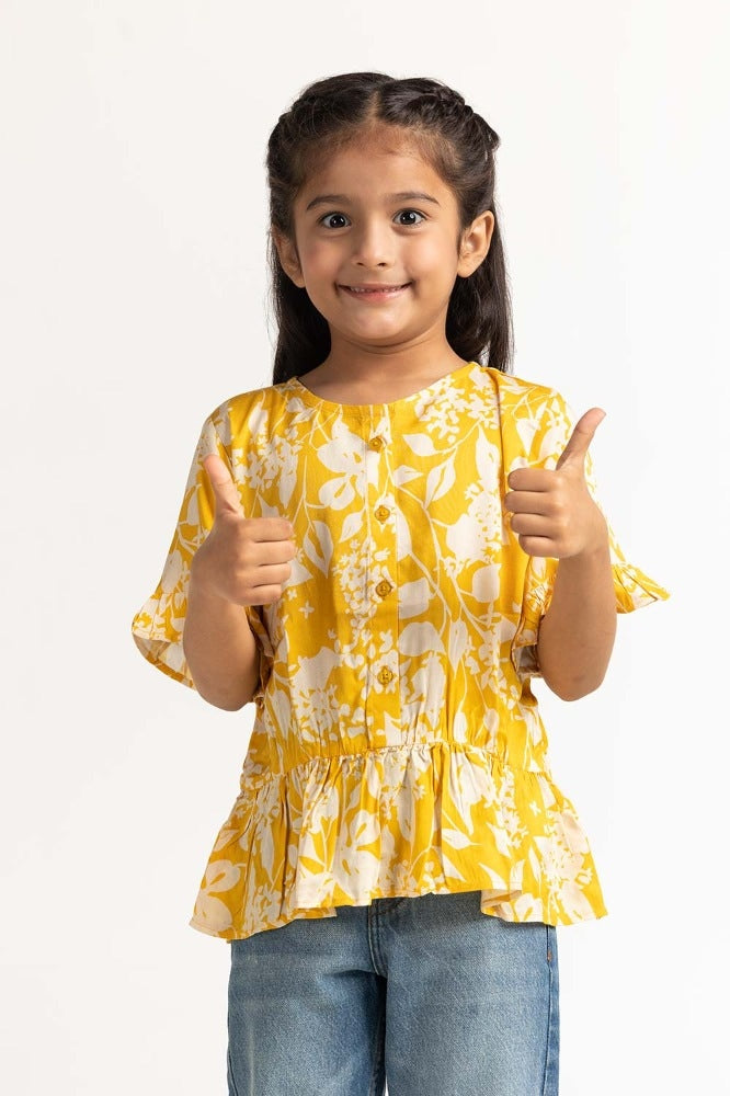 Toddler Girl Yellow Blouse TG-BLS-SS24-313