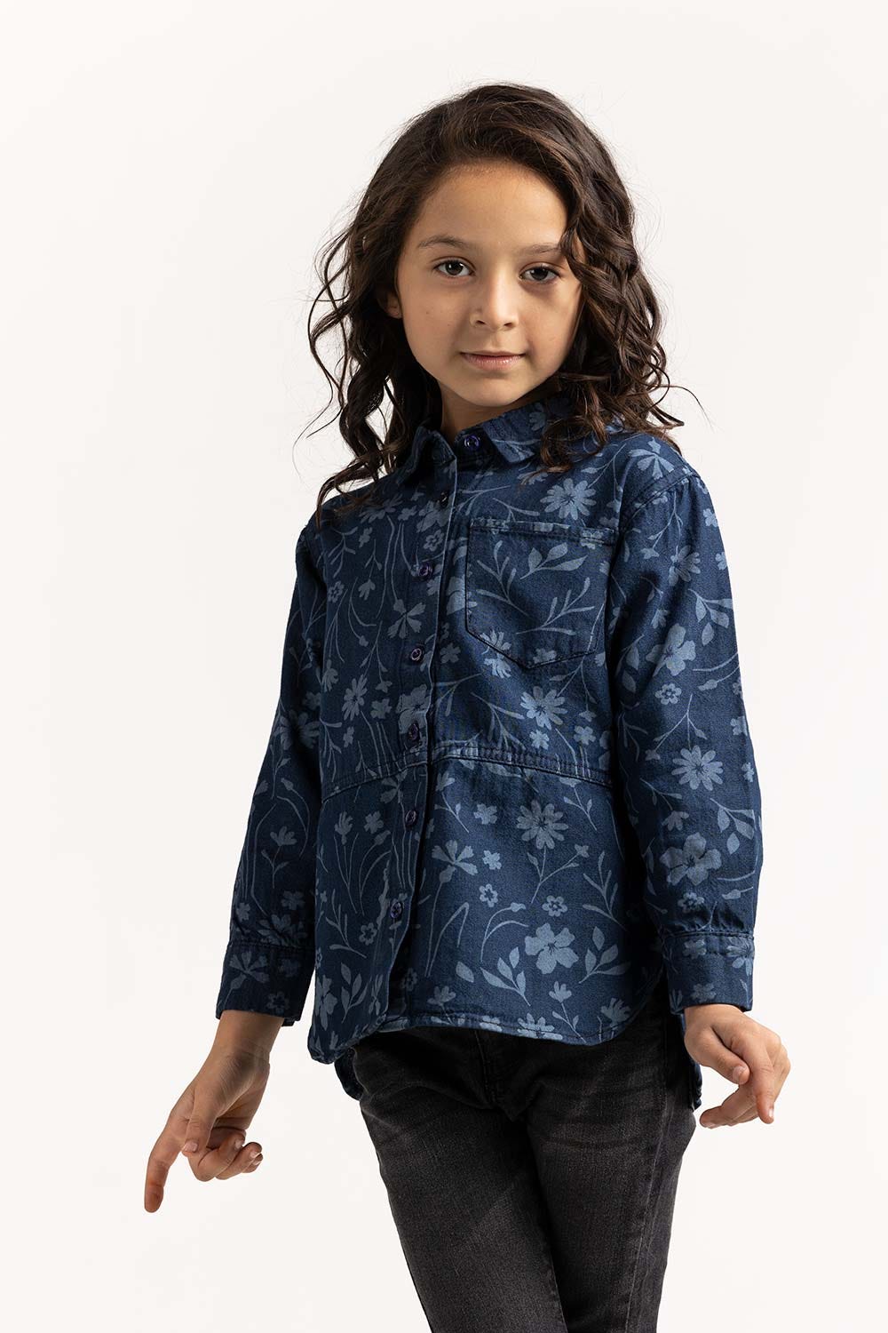Toddler Girl Blue Top 224-617-011