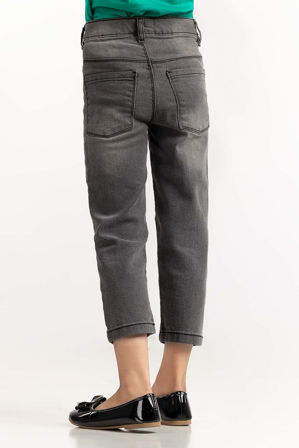 Toddler Girl Grey Jeans 224-621-004