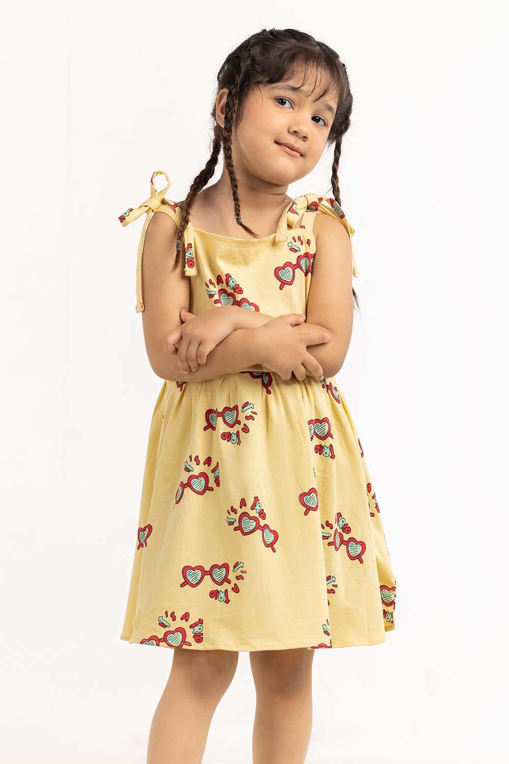 Toddler Girl Pastel Yellow Dress 231-614-016