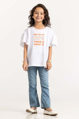 Toddler Girl White T-Shirt TGKT-2210026