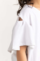 Toddler Girl White T-Shirt TGKT-2210026