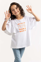 Toddler Girl White T-Shirt TGKT-2210026